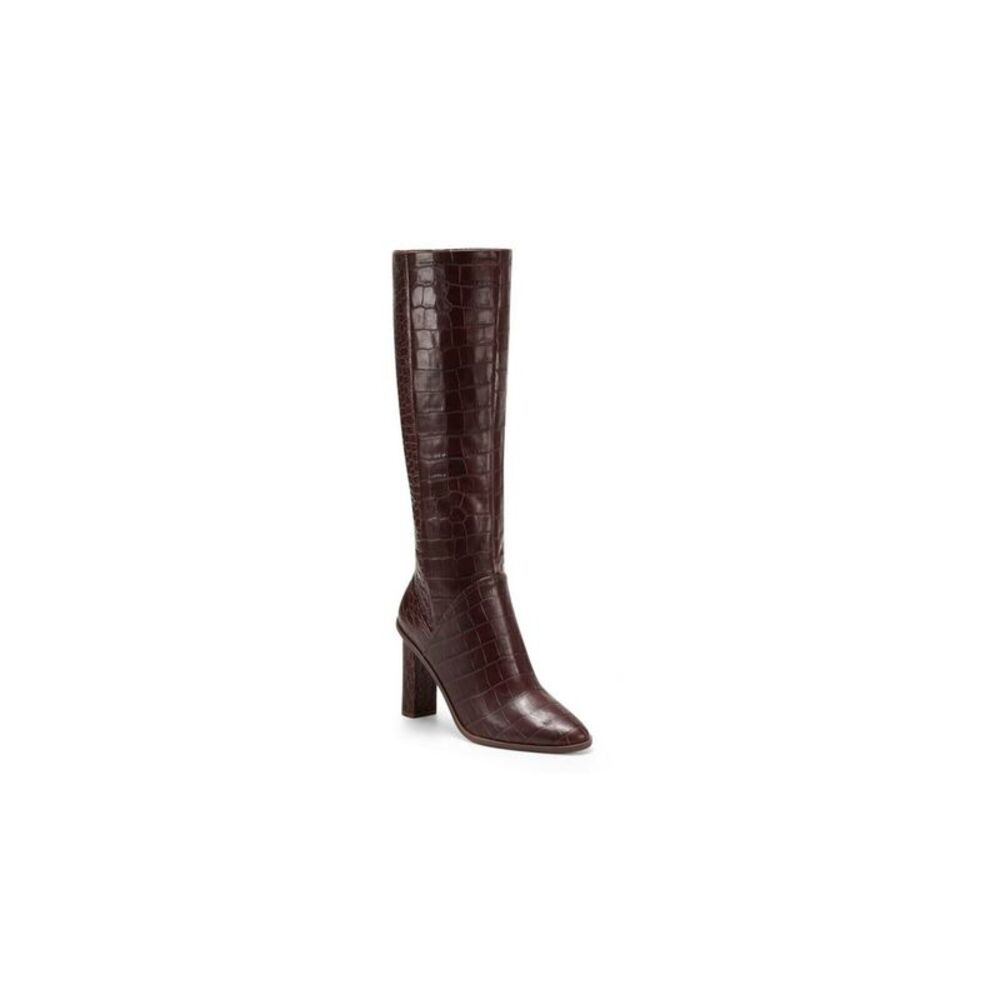 INC Womens Brown Pointed Toe Block Heel Zip-Up Dress Boots 10 M